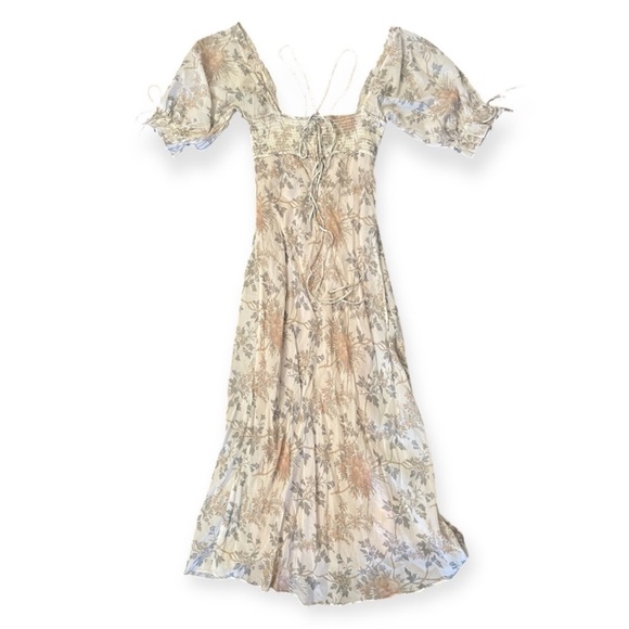 DOEN Vetiver Dress in Salt Floral | Romantic Cottagecore Maxi Dress | Size S - Picture 5 of 10